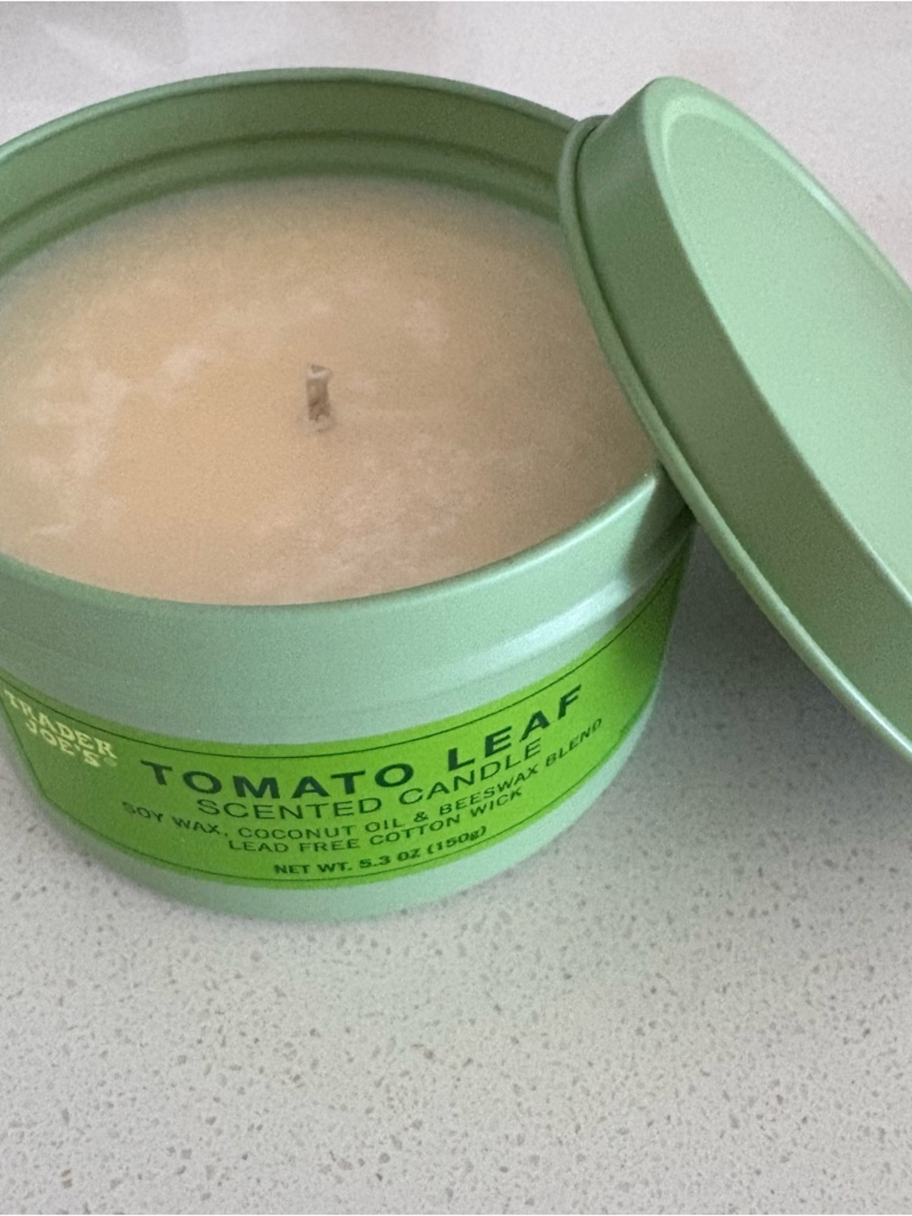 Trader Joe’s Tomato Leaf Scented Candle - limited edition